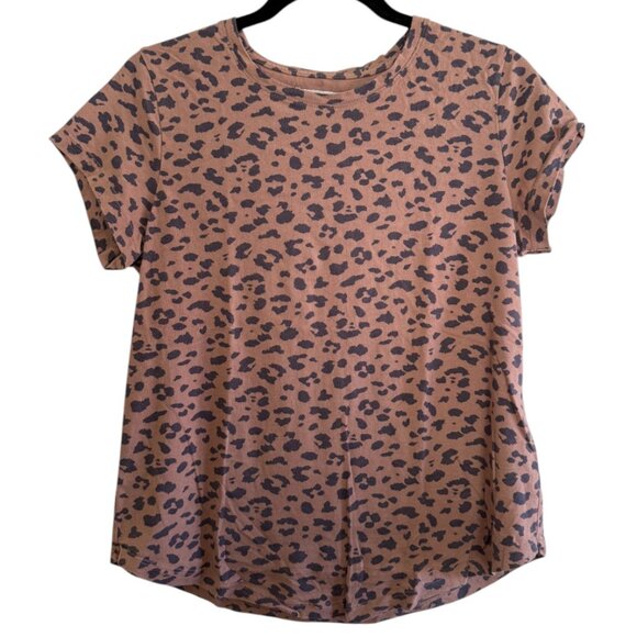 Abercrombie & Fitch Tops - Abercrombie & Fitch 100% Cotton Brown/Black Leopard Print Short Sleeve T-Shirt-L